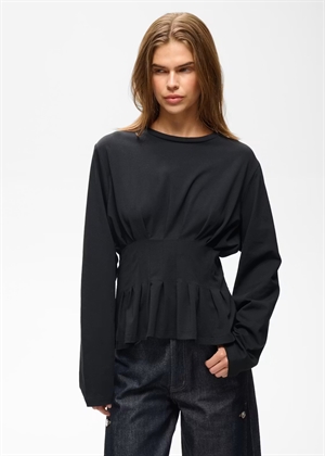 Inez ls bluse sort Gestuz